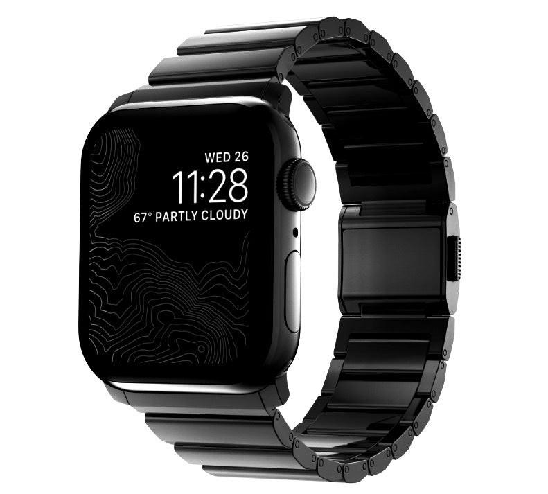 iBandGear Titanium Linear-Link Band for Apple Watch - Black
