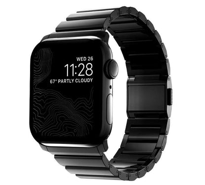 iBandGear Titanium Linear-Link Band for Apple Watch - Black