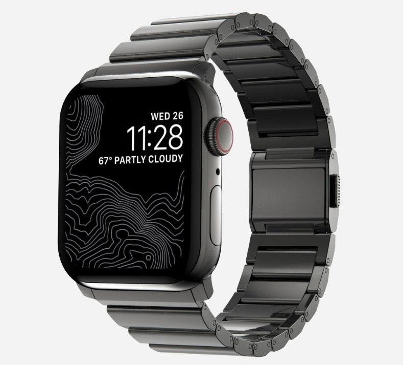 iBandGear Titanium Linear-Link Band for Apple Watch - Gray