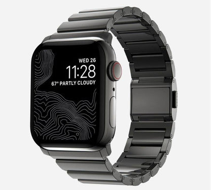 iBandGear Titanium Linear-Link Band for Apple Watch - Gray