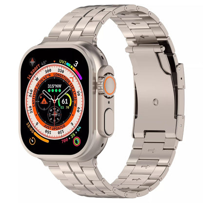 iBandGear Titanium Square-Link Armor Band for Apple Watch - Titanium
