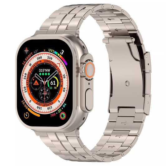 iBandGear Titanium Square-Link Armor Band for Apple Watch - Titanium