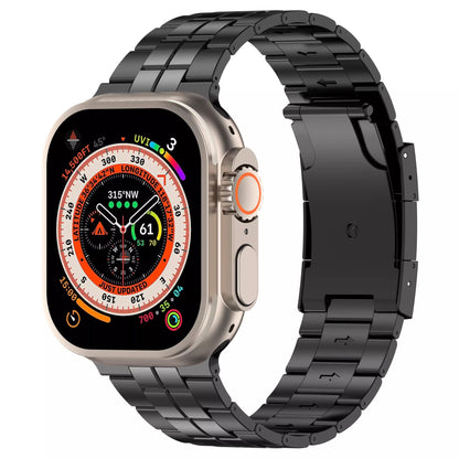 iBandGear Titanium Square-Link Armor Band for Apple Watch - Black
