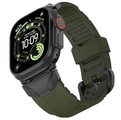 iBandGear TrailArmor Rugged TPU Band for Apple Watch - Black-Green