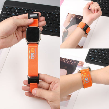 iBandGear TrailLoop nylon band - orange wrist