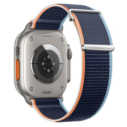 iBandGear Two-Piece Nylon Loop Band for Apple Watch with Metal End - Deep Navy Blue