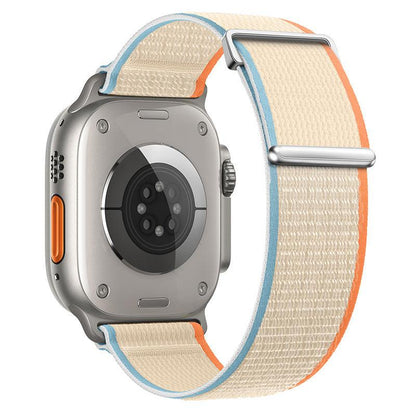 iBandGear Two-Piece Nylon Loop Band for Apple Watch with Metal End - Cream White