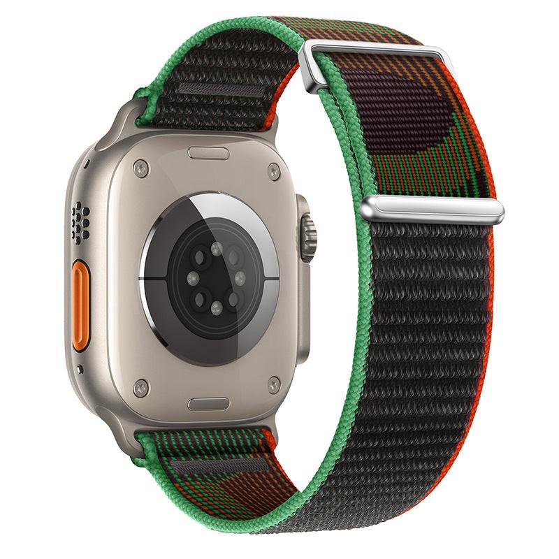 iBandGear Two-Piece Nylon Loop Band for Apple Watch with Metal End - Black Unity Mosaic