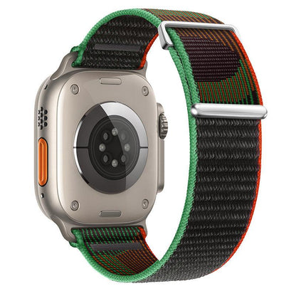 iBandGear Two-Piece Nylon Loop Band for Apple Watch with Metal End - Black Unity Mosaic