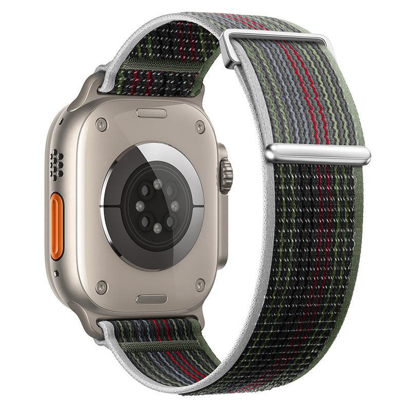 iBandGear Two-Piece Nylon Loop Band for Apple Watch with Metal End - Midnight