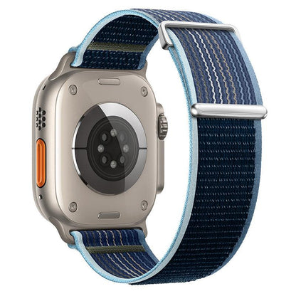 iBandGear Two-Piece Nylon Loop Band for Apple Watch with Metal End - Storm Blue