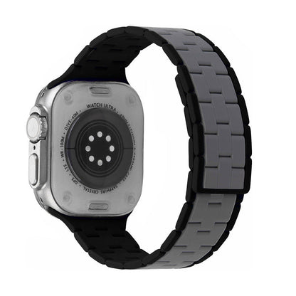 iBandGear Two-Tone Sport Silicone Band for Apple Watch - Gray-Black