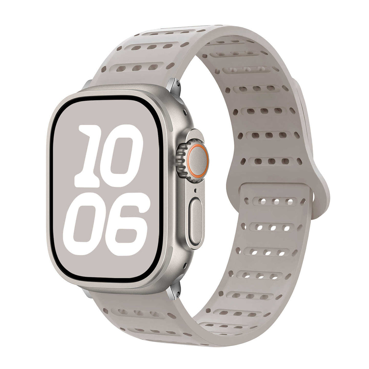 iBandGear VentFlow Magnetic Silicone Band for Apple Watch - Breathable Sport Strap - Starlight