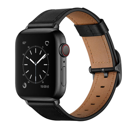 iBandGear Vintage Cowhide Leather Band for Apple Watch - Black
