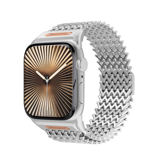 iBandGear W-Link Stainless Steel Magnetic Band for Apple Watch - Silver