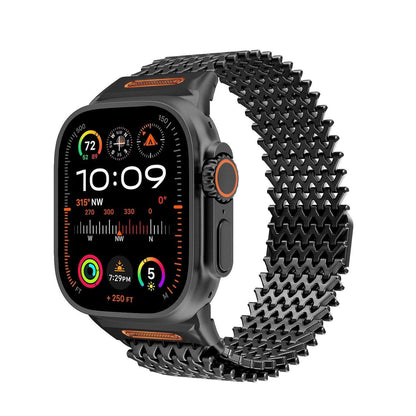 iBandGear W-Link Stainless Steel Magnetic Band for Apple Watch - Black