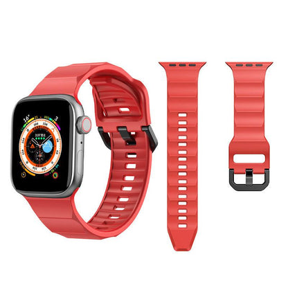iBandGear Wave Fluoro Rubber Band for Apple Watch - Red