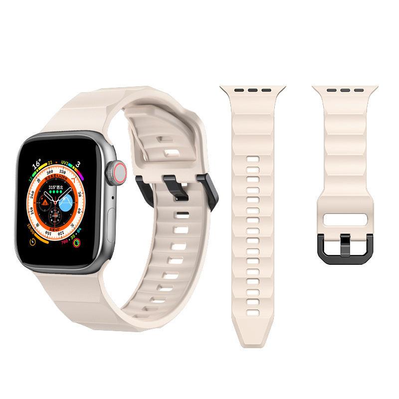 iBandGear Wave Fluoro Rubber Band for Apple Watch - Starlight