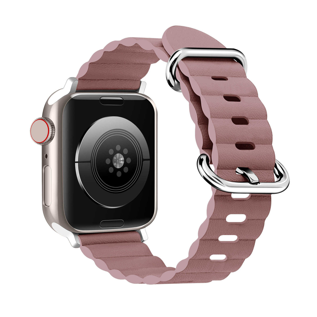 iBandGear WaveScallop Microfiber Leather Band for Apple Watch - Smoky Purple