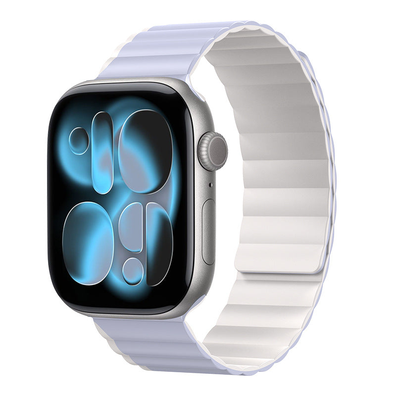 iBandGear WaveStrike Magnetic Silicone Band for Apple Watch - Light Purple-Starlight