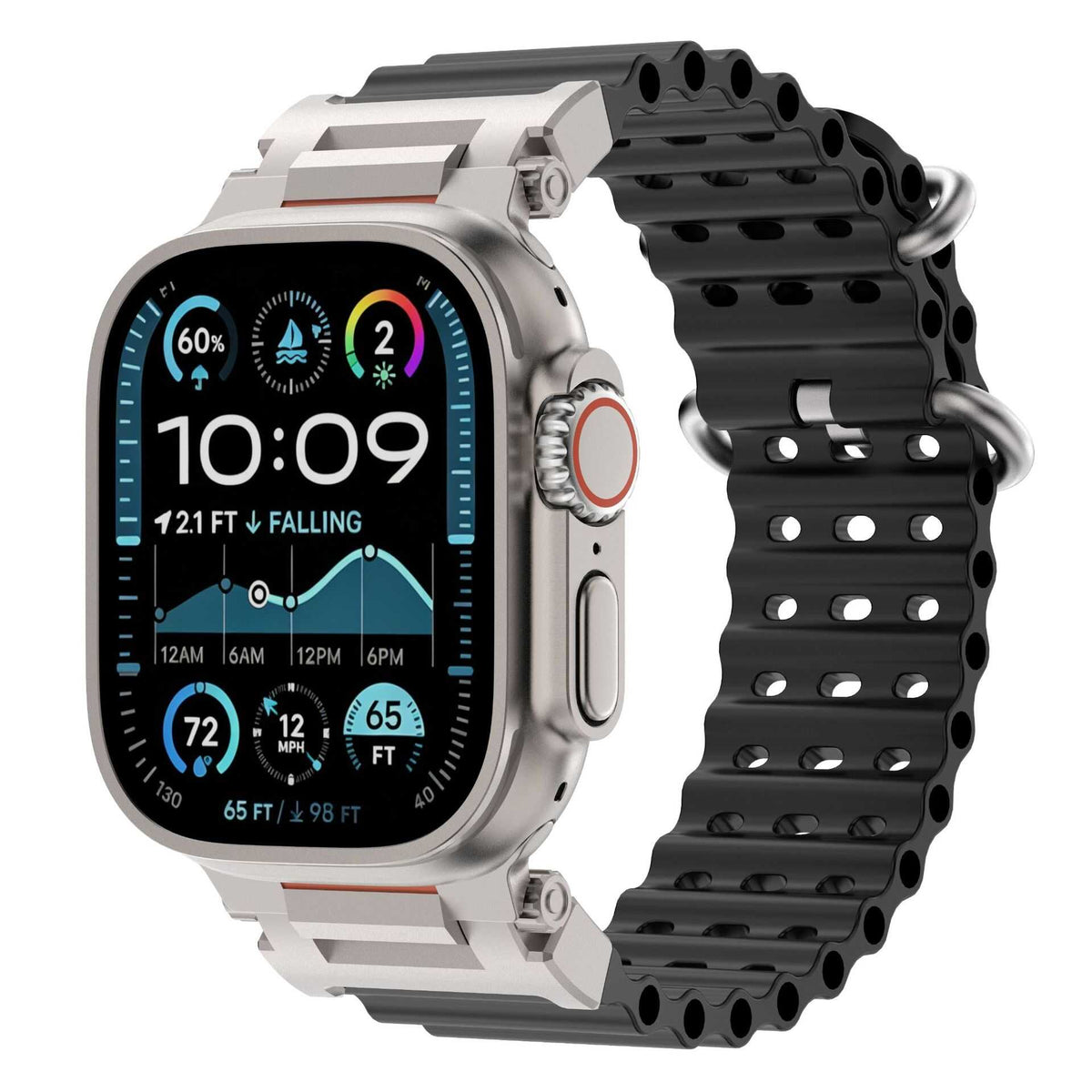 iBandGear WaveVent Sport Band for Apple Watch - Black