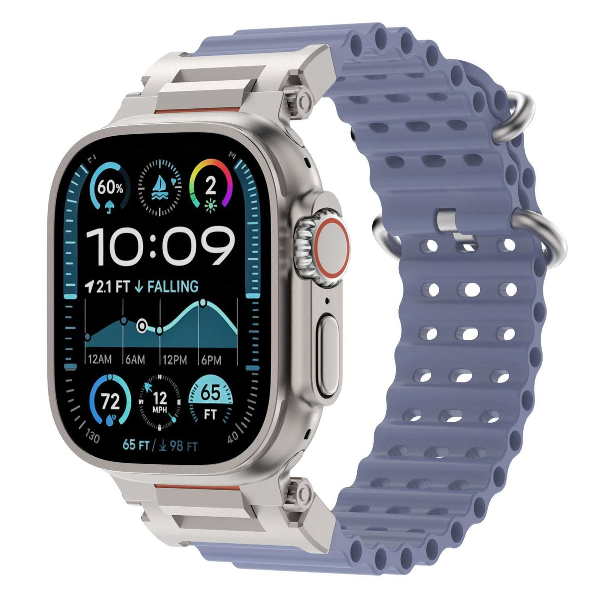 iBandGear WaveVent Sport Band for Apple Watch - Mist Blue