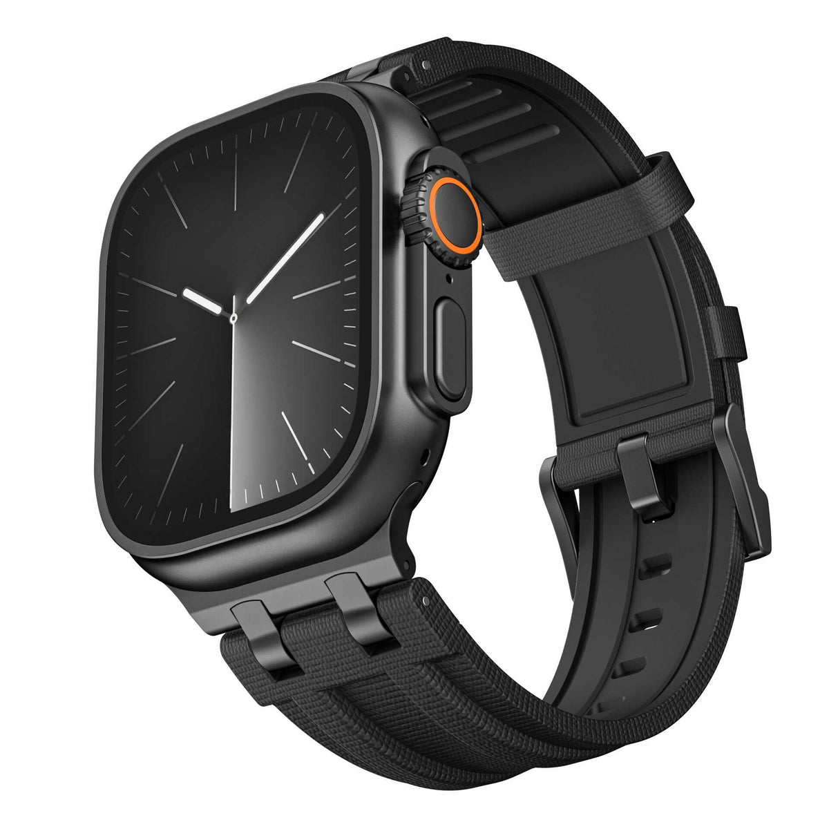 iBandGear WeaveFlex FKM Band for Apple Watch - Black-Black