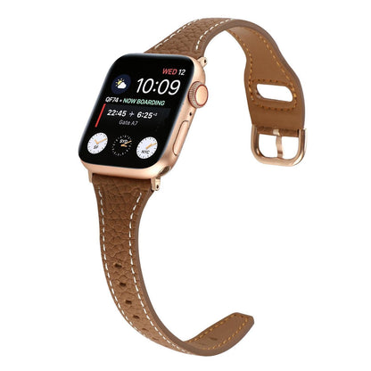 iBandGear Women’s Slim Pebble Leather Band for Apple Watch - Brown