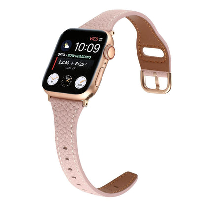 iBandGear Women’s Slim Pebble Leather Band for Apple Watch - Light Pink