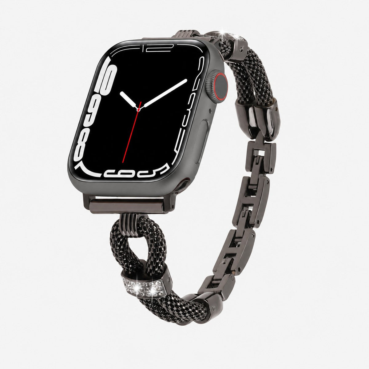 iBandGear Woven Copper Chain Bracelet Band for Apple Watch - Black