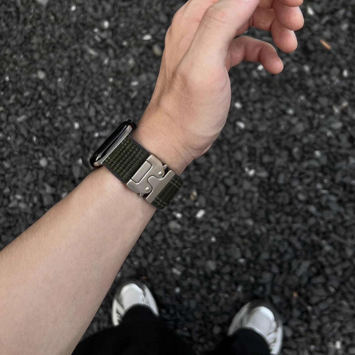 iBandGear Woven Stripe Nylon Band for Apple Watch Adjustable Comfort Strap - detail 8