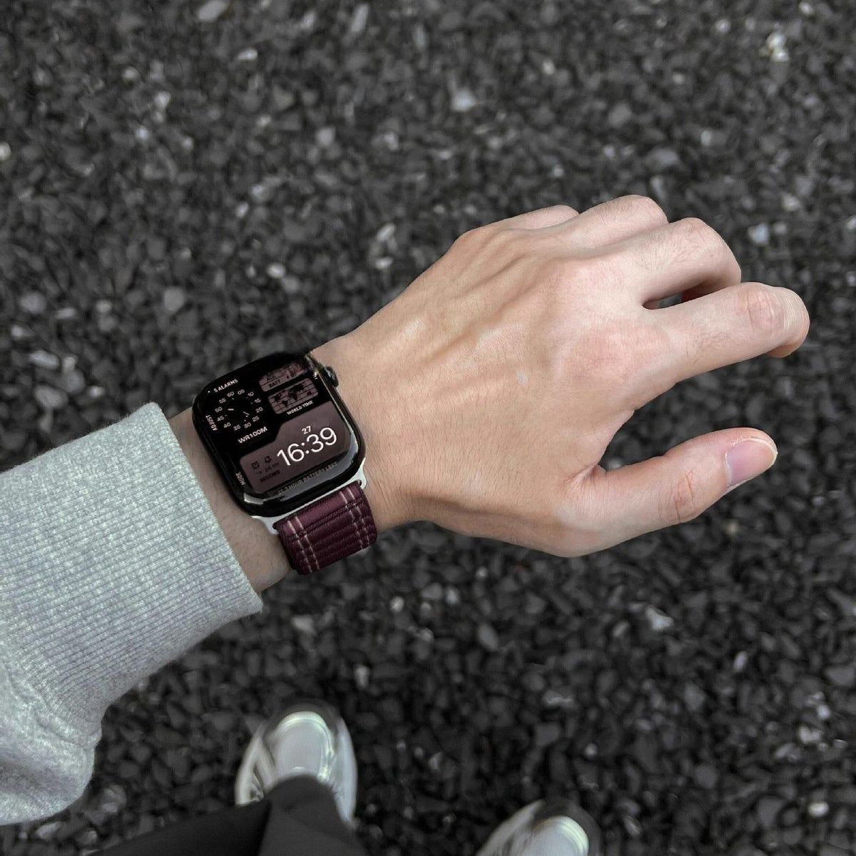 iBandGear Woven Stripe Nylon Band for Apple Watch Adjustable Comfort Strap - detail 9