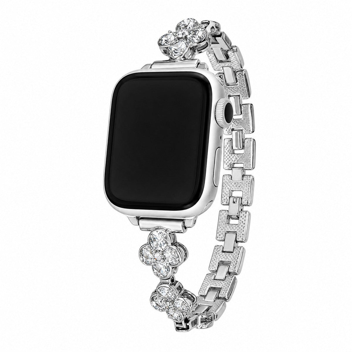 iBandGear Zircon Blossom Bracelet Band for Apple Watch - Silver