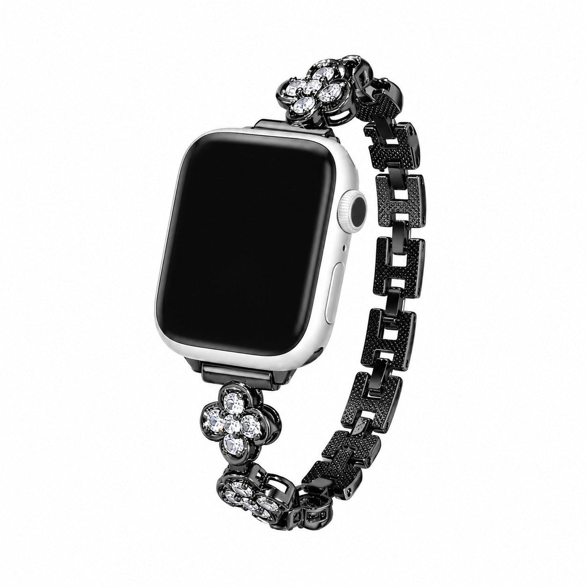 iBandGear Zircon Blossom Bracelet Band for Apple Watch - Black