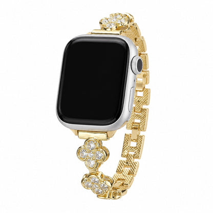 iBandGear Zircon Blossom Bracelet Band for Apple Watch - Gold
